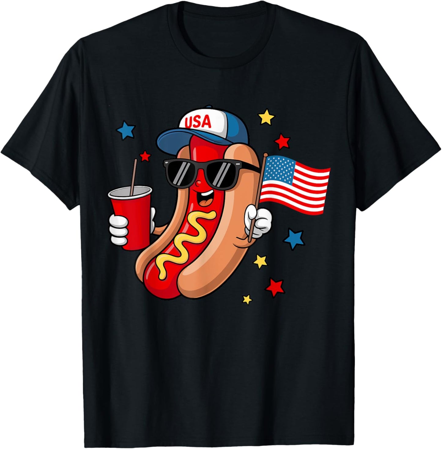 Funny 4th Of July Hotdog Wieners Fourth Of July Patriotic T-shirt