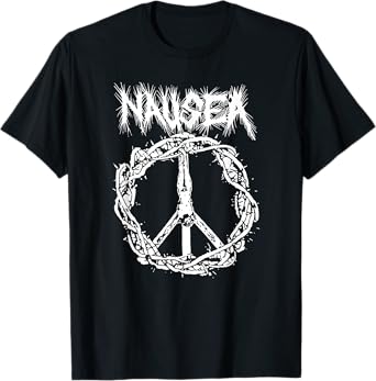 Vintage Nausea Christ Jesus On Crown - Nausea Band Design T-Shirt