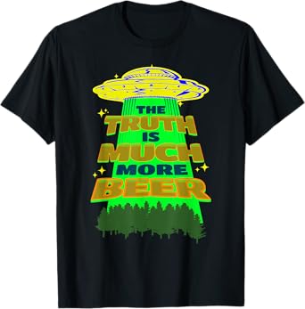 Beer and UFO UAP Funny T-Shirt