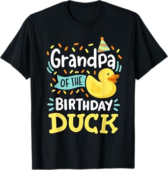 Grandpa Of The Birthday Duck Boy Rubber Duck Bday Family T-Shirt