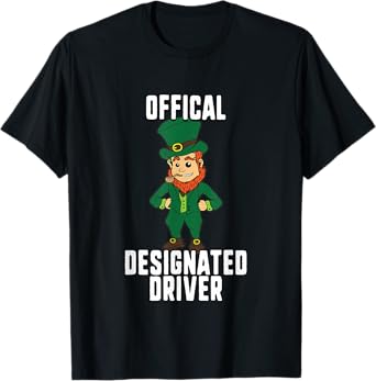 Funny Official Designated Driver St Patricks Day T-Shirt