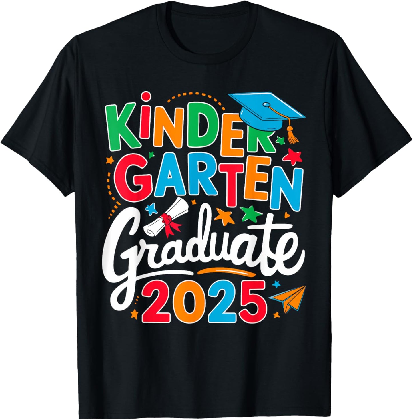Kindergarten Graduation 2025 Pre-k Graduate Kids Boys Girls Celebration T-shirt by TeeBrew