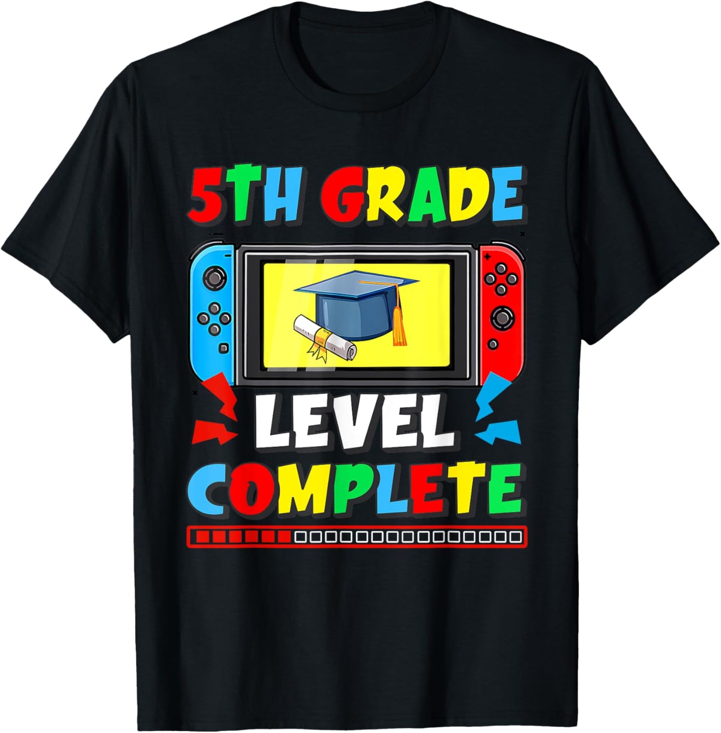 5th Grade Level Complete Last Day Of School Video Game Boys T-Shirt