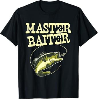 Masterbaiter Funny Fishing Fisherman Fish Master Baiter T-Shirt
