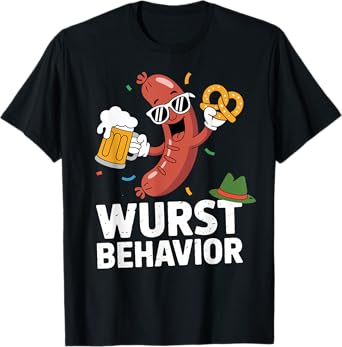 Wurst Behavior Oktoberfest Pun T-Shirt