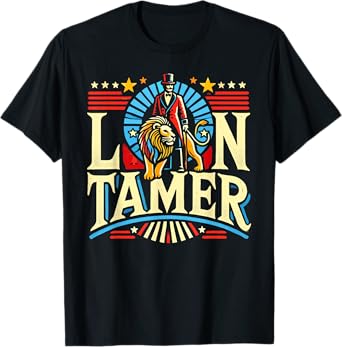 Lion Tamer Shirt Men Women Costume Ringmaster Costume T-Shirt