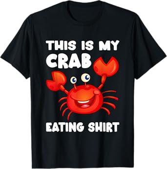 Funny This Is My Crab Eating Shirt Red Crab Crabbing Foodie T-Shirt