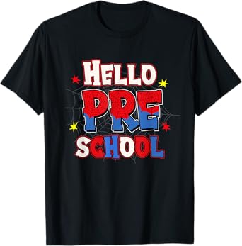 Hello Preschool Squad Spider Back To School Preschool T-Shirt