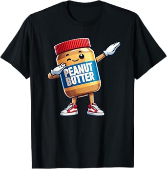 Funny Peanut Butter Jelly Jar Dabbing Boys Girls Kids T-Shirt