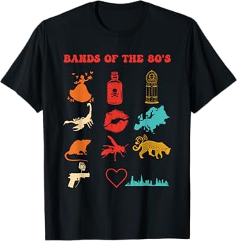 Bands Of The 80's Retro Vintage Design T-Shirt