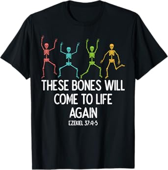 Halloween Skeleton Funny Christian Men Women Kids T-Shirt