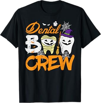 Halloween Dental Boo Crew Dentist Costume Teeth Women Men T-Shirt