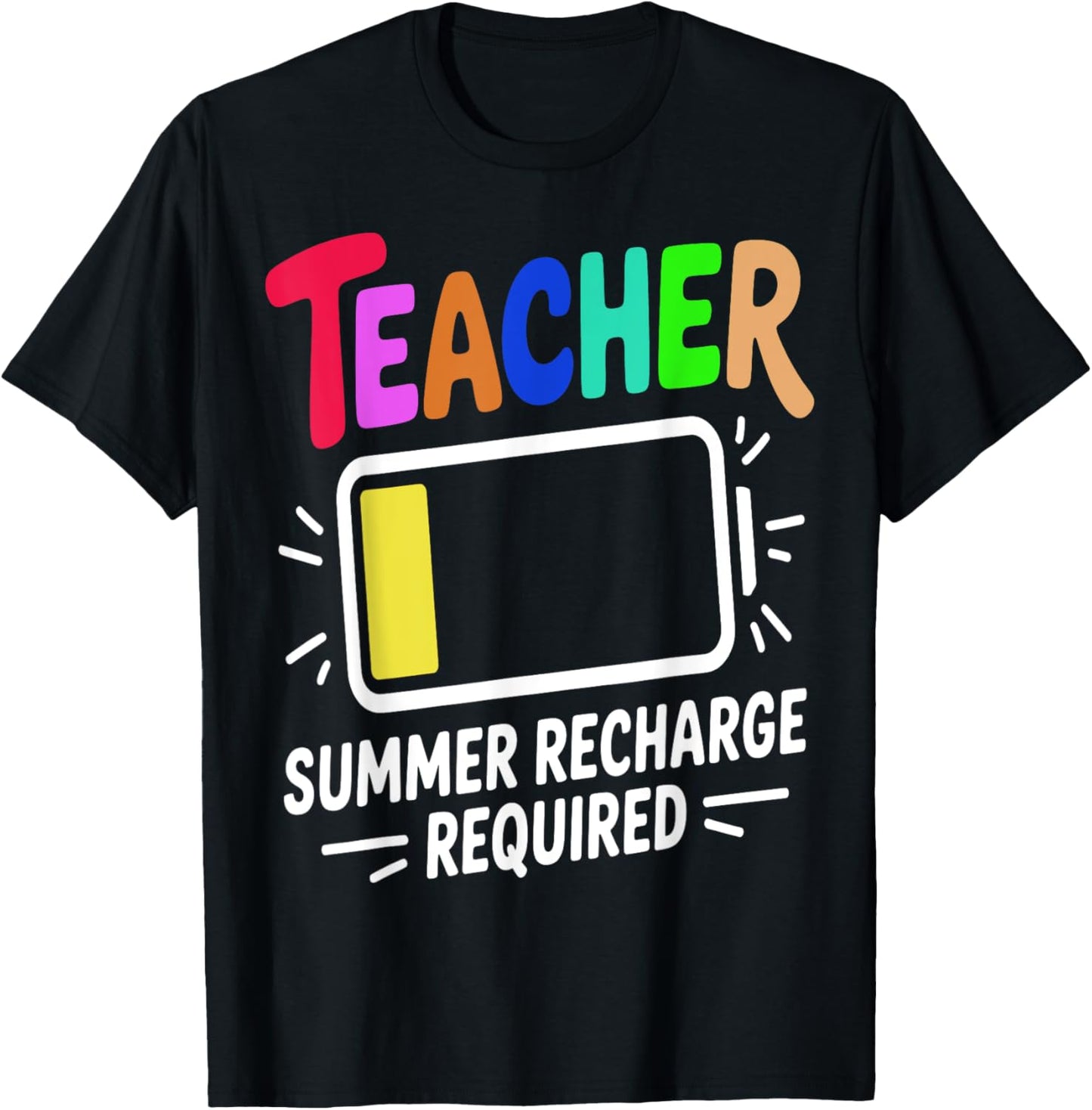 Teacher Summer Recharge Required Last day School Women Funny T-Shirt
