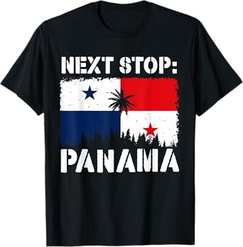 Panama City Next Stop Panama Flag Tropical Beach Vacation T-Shirt for Men Women