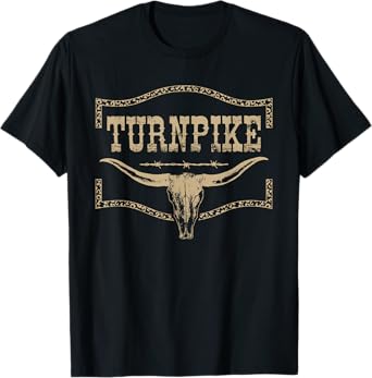 Turnpike Proud Name Bull Skull Western Country Music T-Shirt