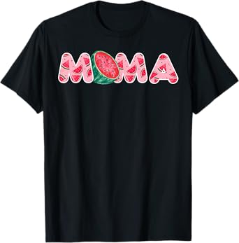 Mama Watermelon Melon First Birthday Funny Mom Watermelon T-Shirt