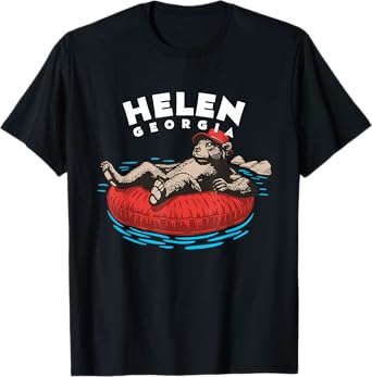 Helen Georgia Chattahoochee River Tubing Bear GA Vacation T-Shirt