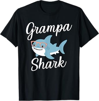 Grampa Shark Funny Matching Family Grandpa T-Shirt
