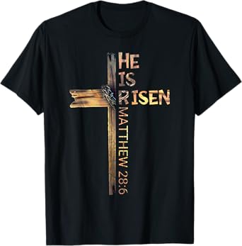 Easter Christian He Is Risen Sun Resurrection Men Women Kids T-Shirt