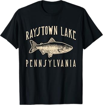 RAYSTOWN LAKE, PENNSYLVANIA, a Trout Fishing Retro T-Shirt