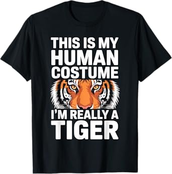 Funny Tiger Art For Men Women Kids Safari Bengal Tiger Lover T-Shirt