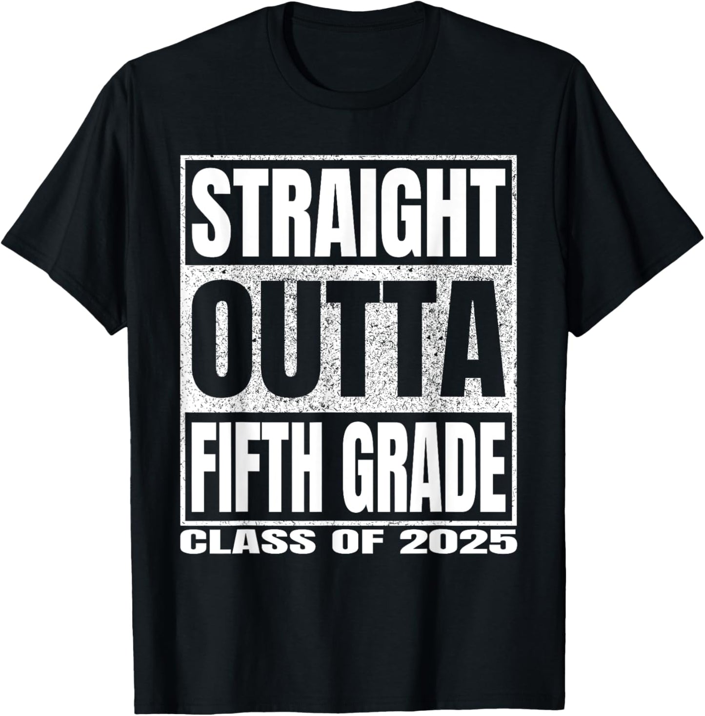 Straight Outta Fifth Grade Shirt Graduation 2025 5th Grade T-Shirt
