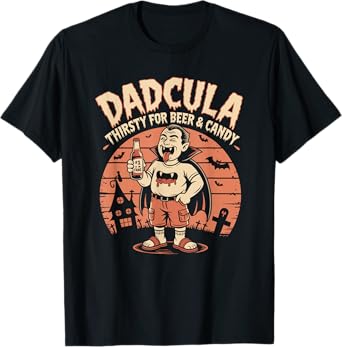 Funny Dadcula Halloween Dad Dracula Costume T-Shirt