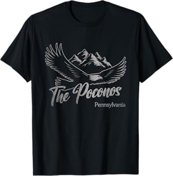 Vintage The Poconos Pennsylvania Hiking Mountains Outdoors T-Shirt