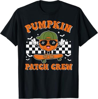Groovy Pumpkin Patch Crew Pumpkin Patch Crew Fall Halloween T-Shirt