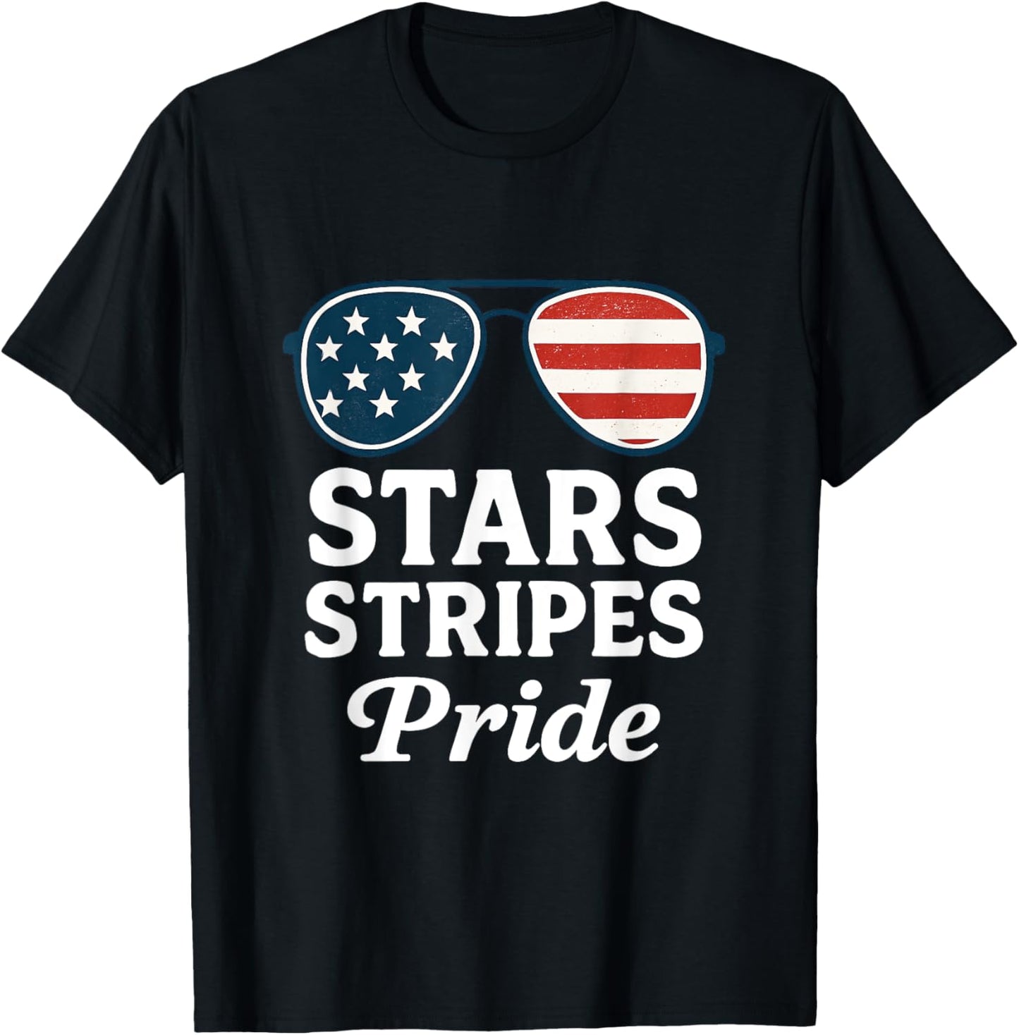 American Flag Sunglasses Stars Stripes Pride Patriotic T-Shirt