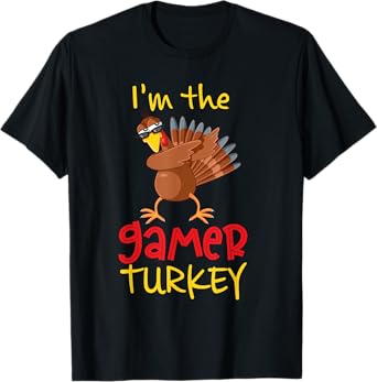 Funny Gamer Turkey Matching Family Group Thanksgiving Party T-Shirt