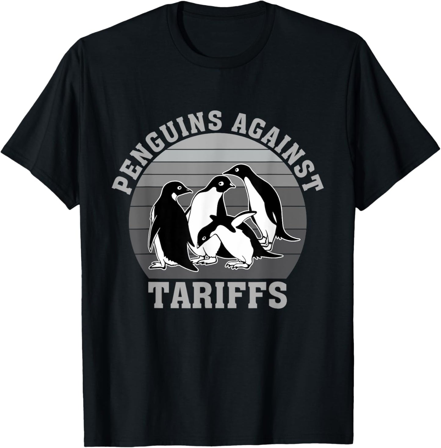 Penguins Against Tariffs Anti Tariffs Funny Penguins T-shirt by TeeBrew