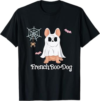 French Boo-Dog Halloween Dog Costume French Bulldog Men Women T-Shirt