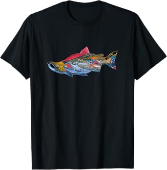 Fab Four Alaska Salmon T-Shirt Derek DeYoung Fishing Gift T-Shirt