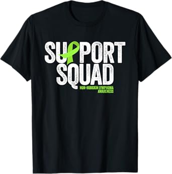 Support Squad Distressed Non Hodgkin Lymphoma Awareness T-Shirt