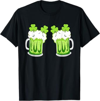 St Patricks Day Drinking Irish Shamrock Green Beer T-Shirt