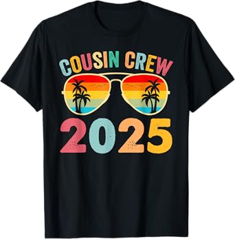 Cousin Crew 2025 Summer Vacation Beach Family Trip Matching T-Shirt