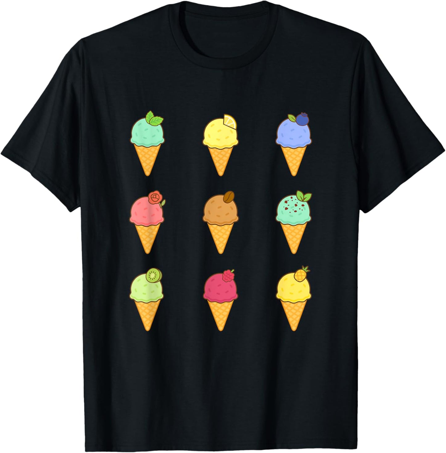 Ice Cream Cone Lover Funny Summer Party Matching Birthday T-Shirt