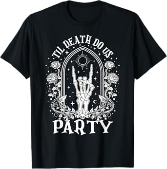 Til Death Do Us Party Retro Halloween Bachelorette Matching T-Shirt
