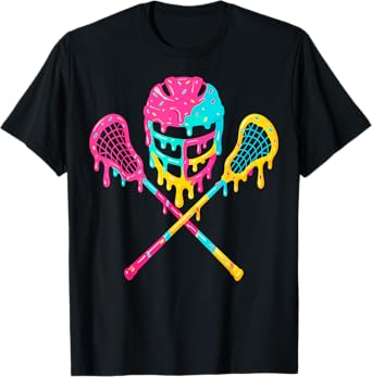 Lacrosse Drip Lax Helmet Ice Cream Sticks T-Shirt