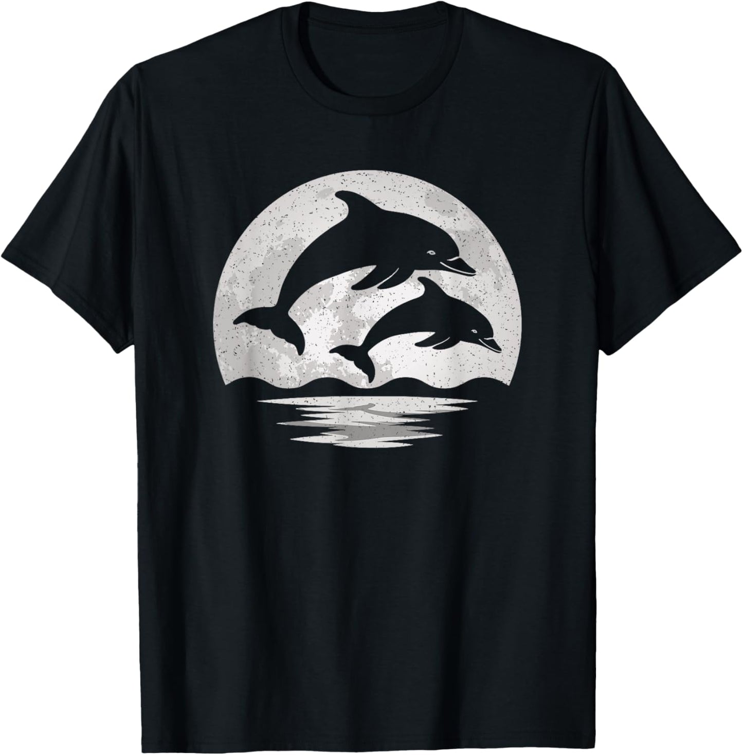 Dolphin Moon Vintage Dolphin Lover Men Women Kids T-Shirt
