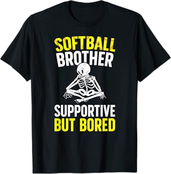 Softball Brother Supportive Softball Player's Brother T-Shirt