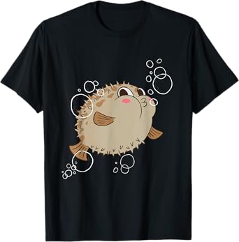 Puffer Fish Blowfish Bubbles T-Shirt