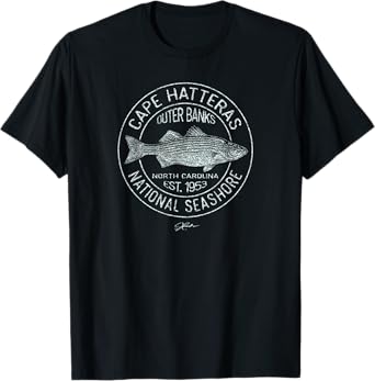JCombs: Cape Hatteras National Seashore, NC Striped Bass T-Shirt