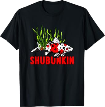 Shubunkin Goldfish Lovers Pond Fish Tank Art Design T-Shirt