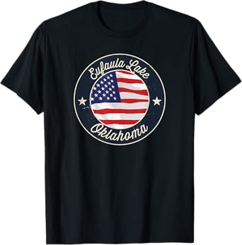 Eufaula Lake - Patriotic Oklahoma Souvenir T-Shirt