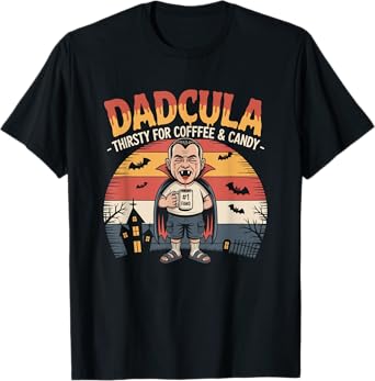 Funny Dadcula Halloween Dad Dracula Costume T-Shirt