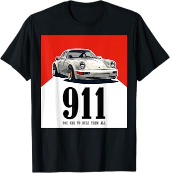 Retro 911 Red Vintage 964 turbo car classic automotive track T-Shirt