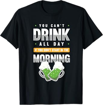 Drinks Well with Others St Patricks Day Beer Funny Drinking T-Shirt