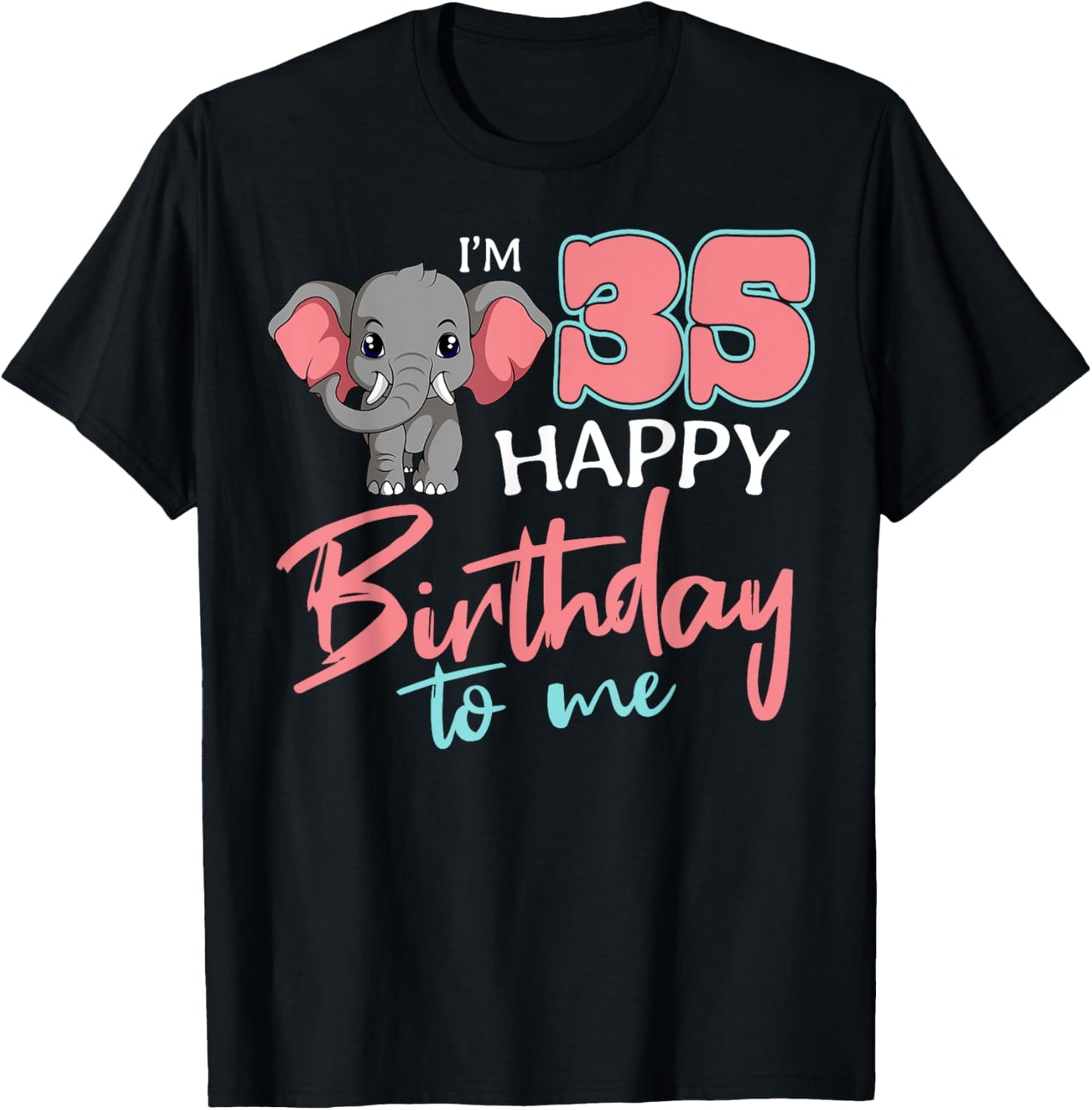 Elephant 35th Birthday Party Safari Adventure Celebration T-Shirt